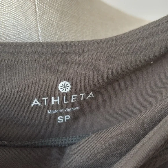 Athleta  Skirt Women Small Petite Grey Tiered Asymmetric Crescendo Peplum Hem - Picture 3 of 5